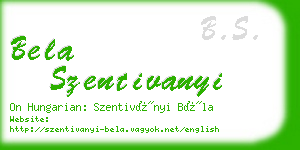 bela szentivanyi business card